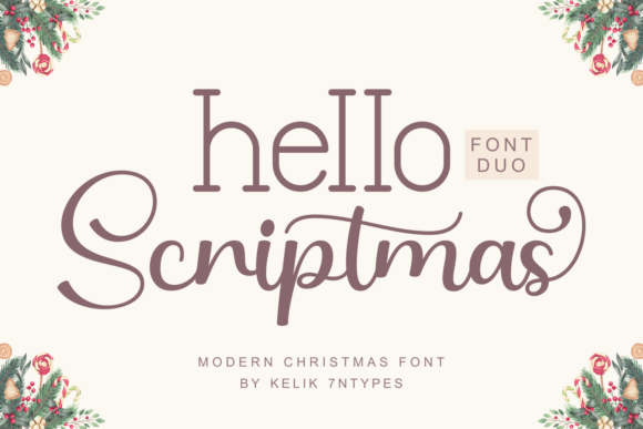 Download Hello Scriptmas Duo Font - Script Collection