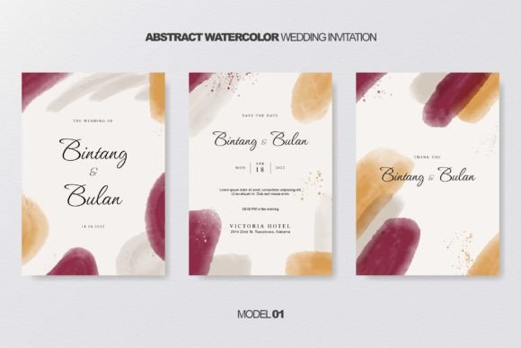 Download Abstract Watercolor Wedding Invitation - Wedding Collection