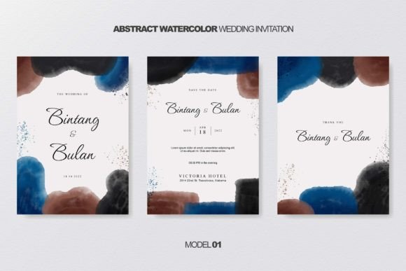 Download Abstract Watercolor Wedding Invitation - Wedding Collection