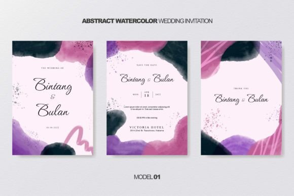 Download Abstract Watercolor Wedding Invitation - Wedding Collection