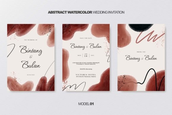Download Abstract Watercolor Wedding Invitation - Wedding Collection